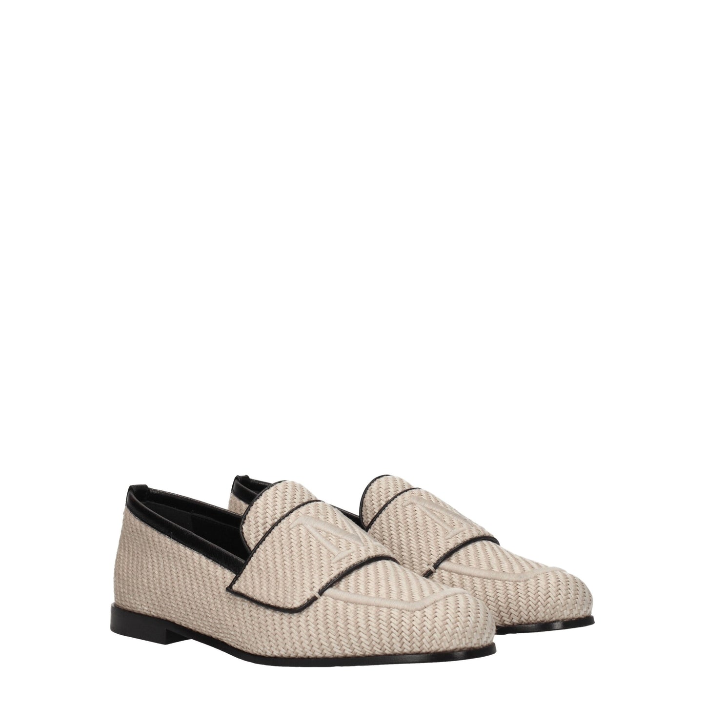 Max Mara Beige Fabric Loafer