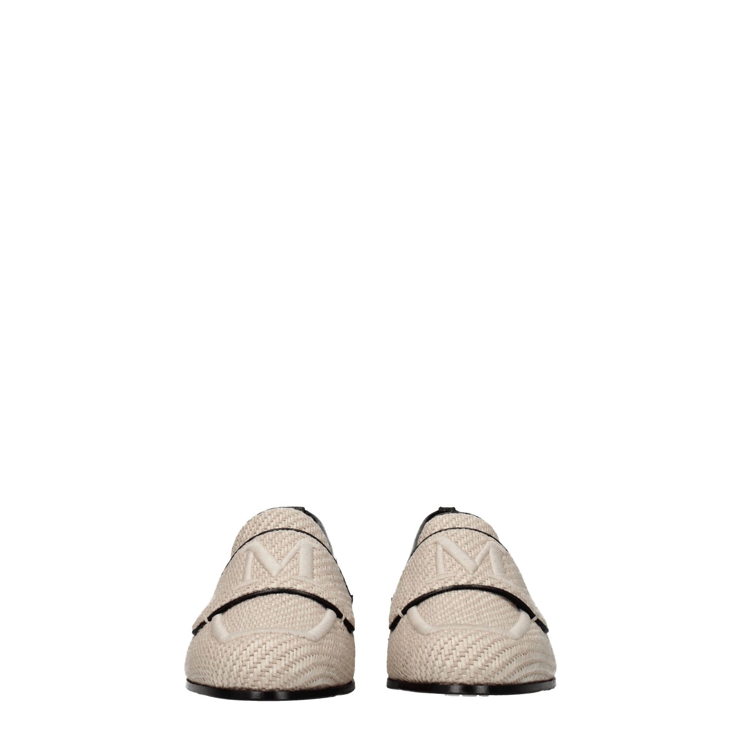 Max Mara Beige Fabric Loafer