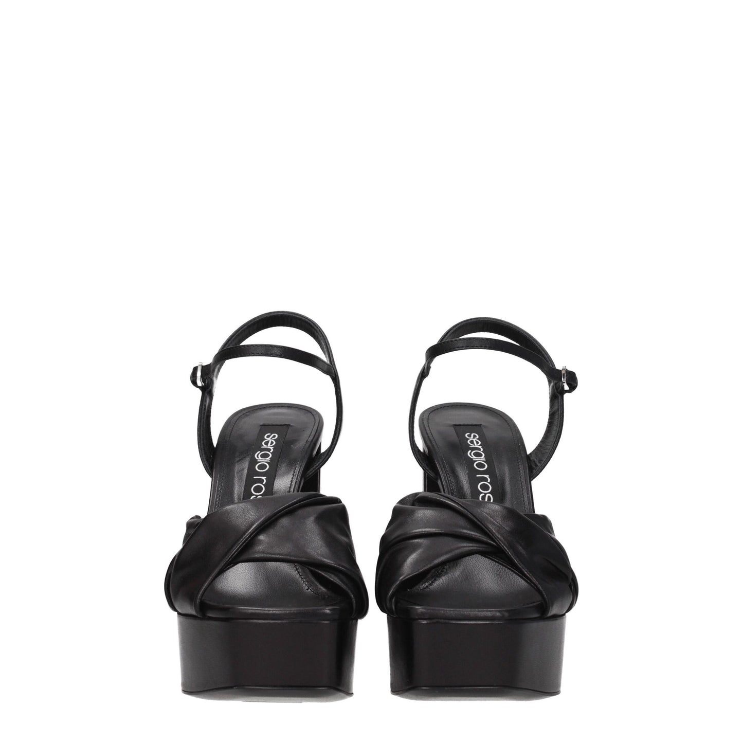 Sergio Rossi Black Leather Sandal