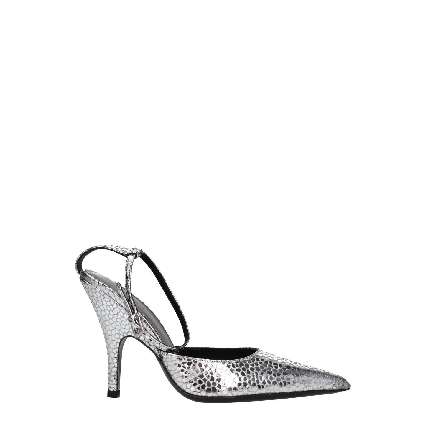 BY FAR Gray Leather Sandal