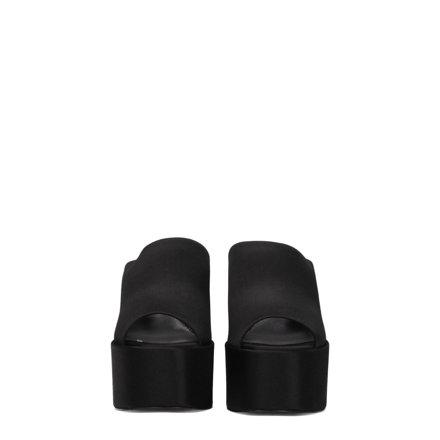 Paris Texas Black Satin Sandal