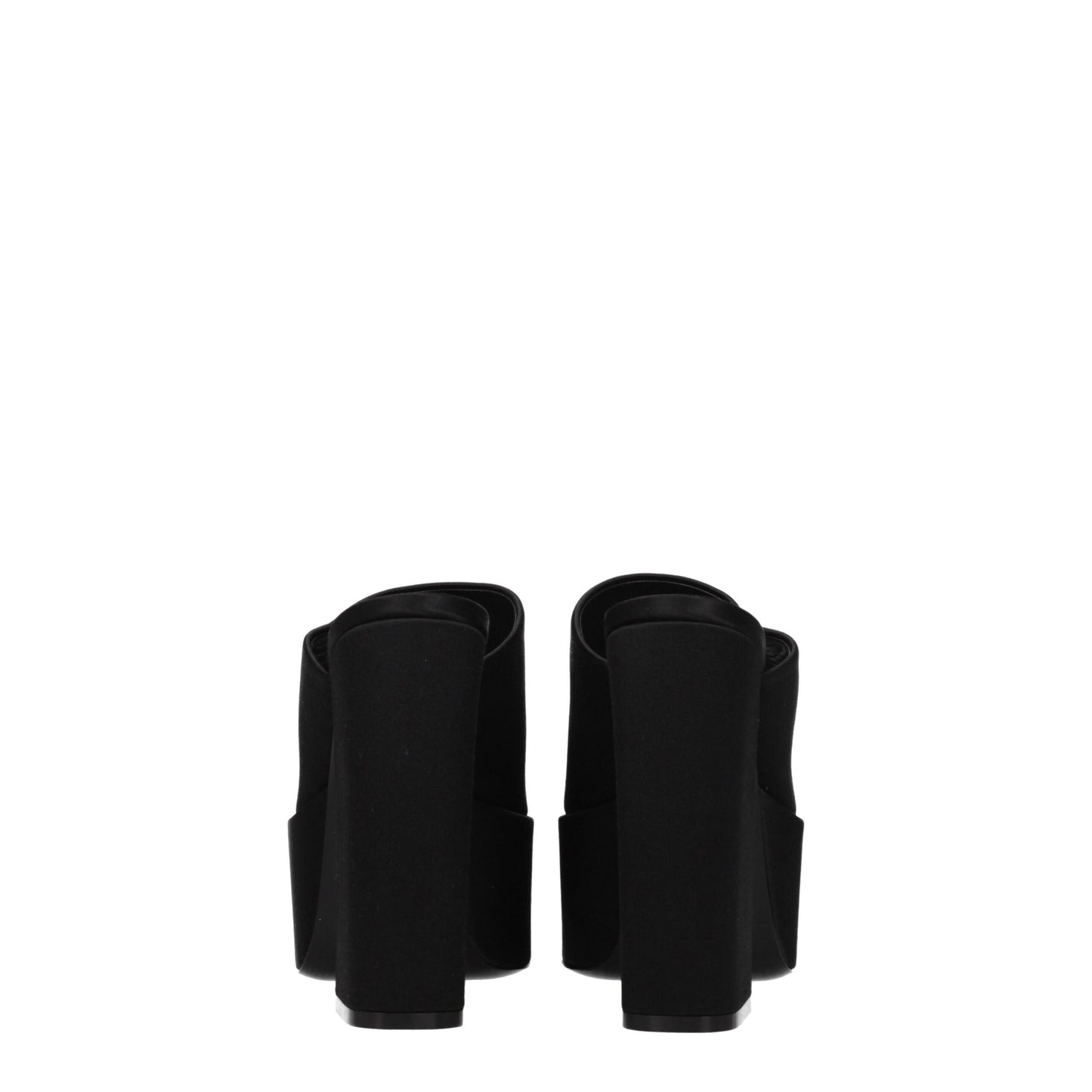 Paris Texas Black Satin Sandal