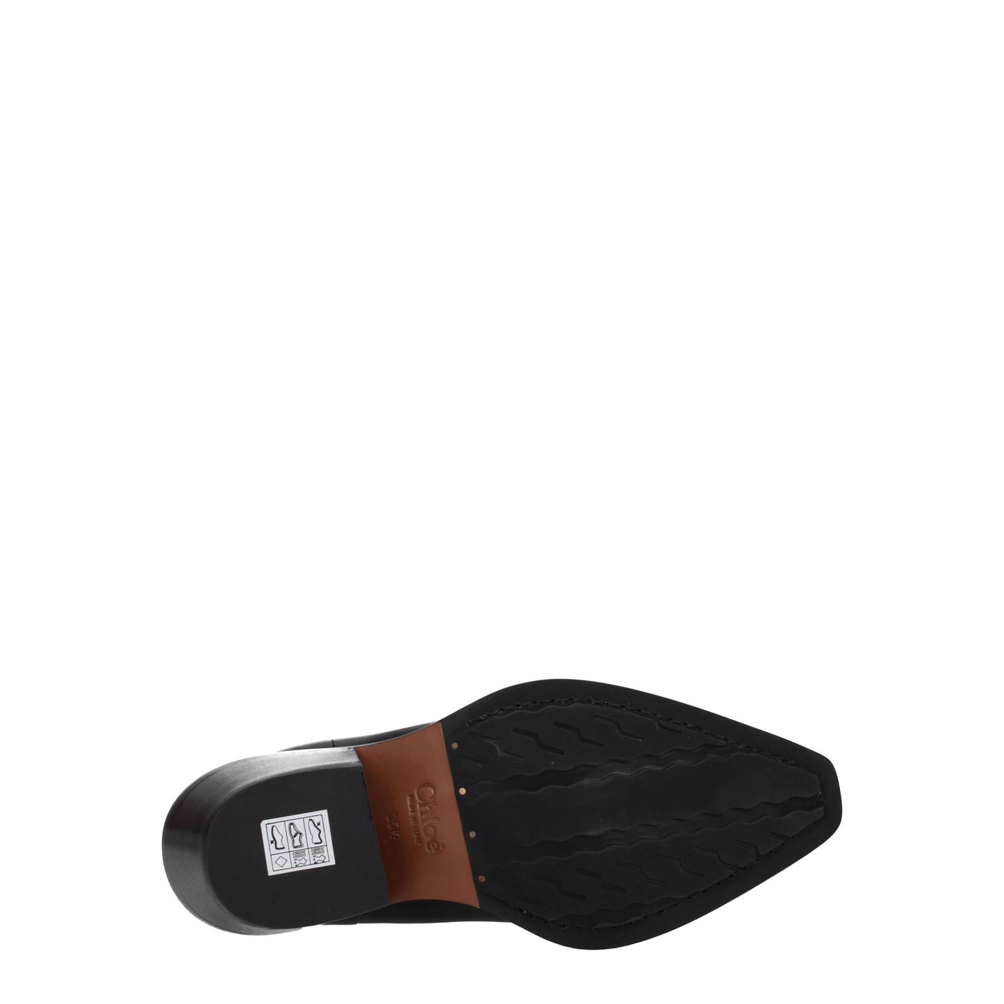 Chloé Black Leather Ankle