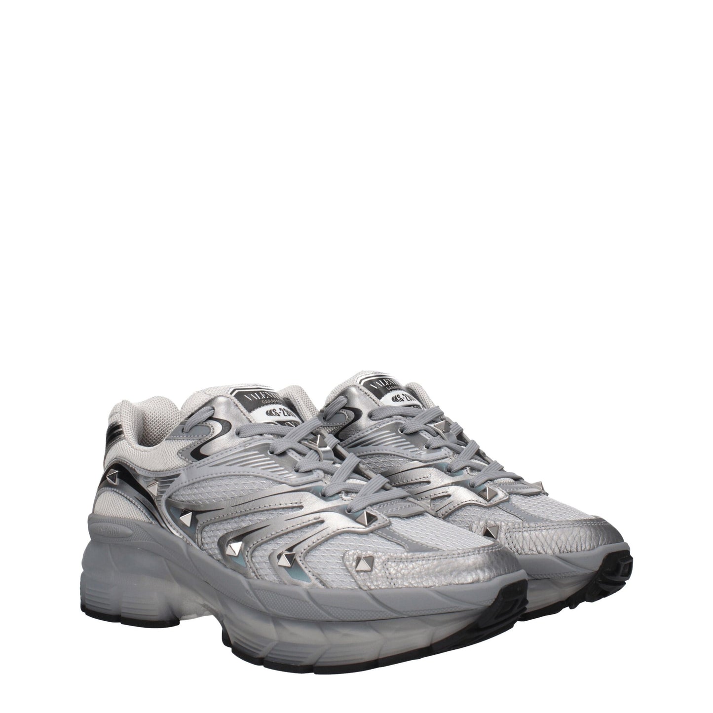 Valentino Garavani Gray Fabric Sneakers