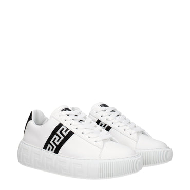 Versace White Leather Sneakers