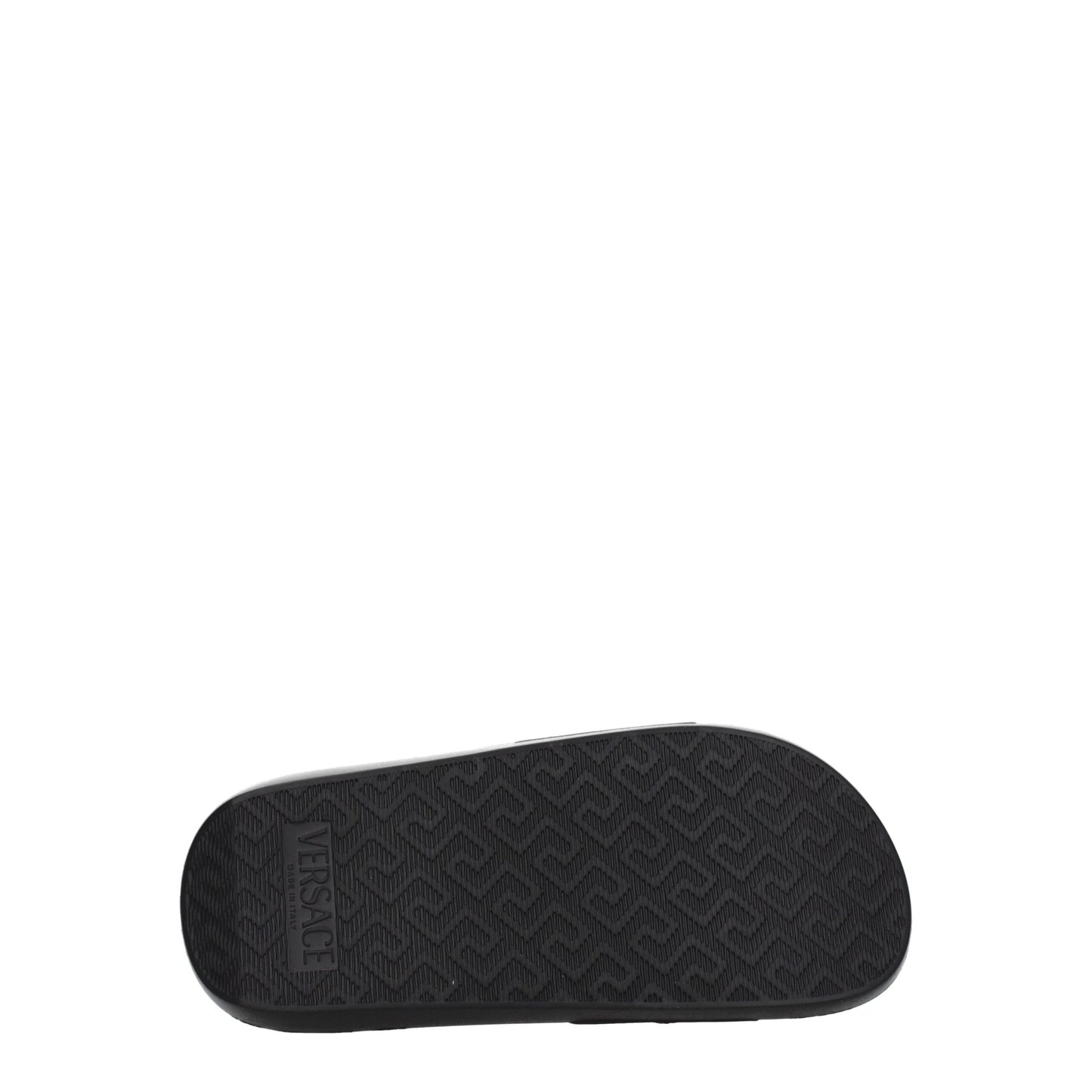 Versace Black Leather Slipper