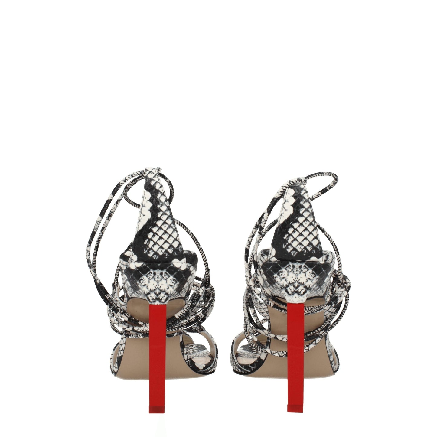 The Attico White Leather Sandal