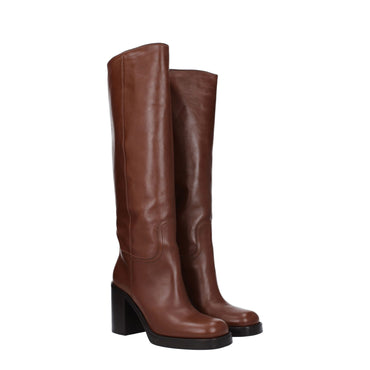 Prada Brown Leather Boot