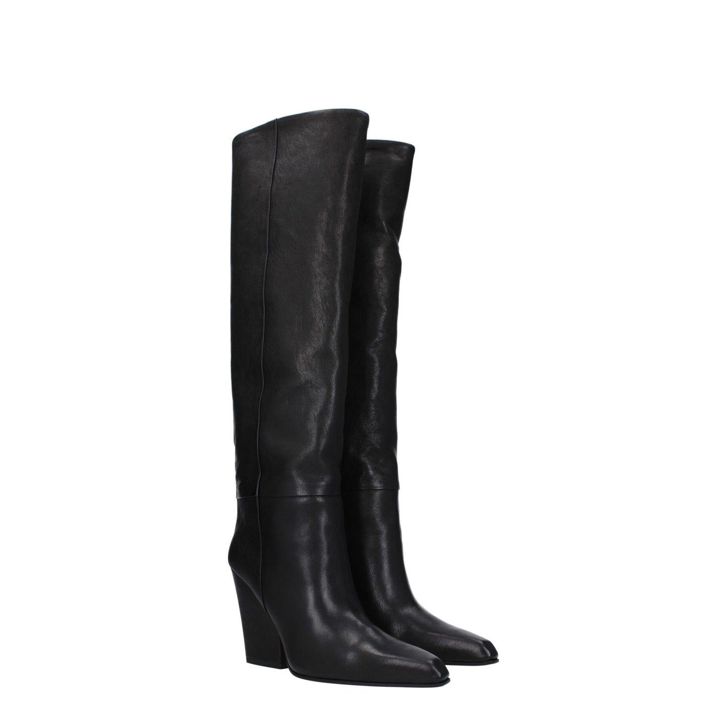 Paris Texas Black Leather Boot