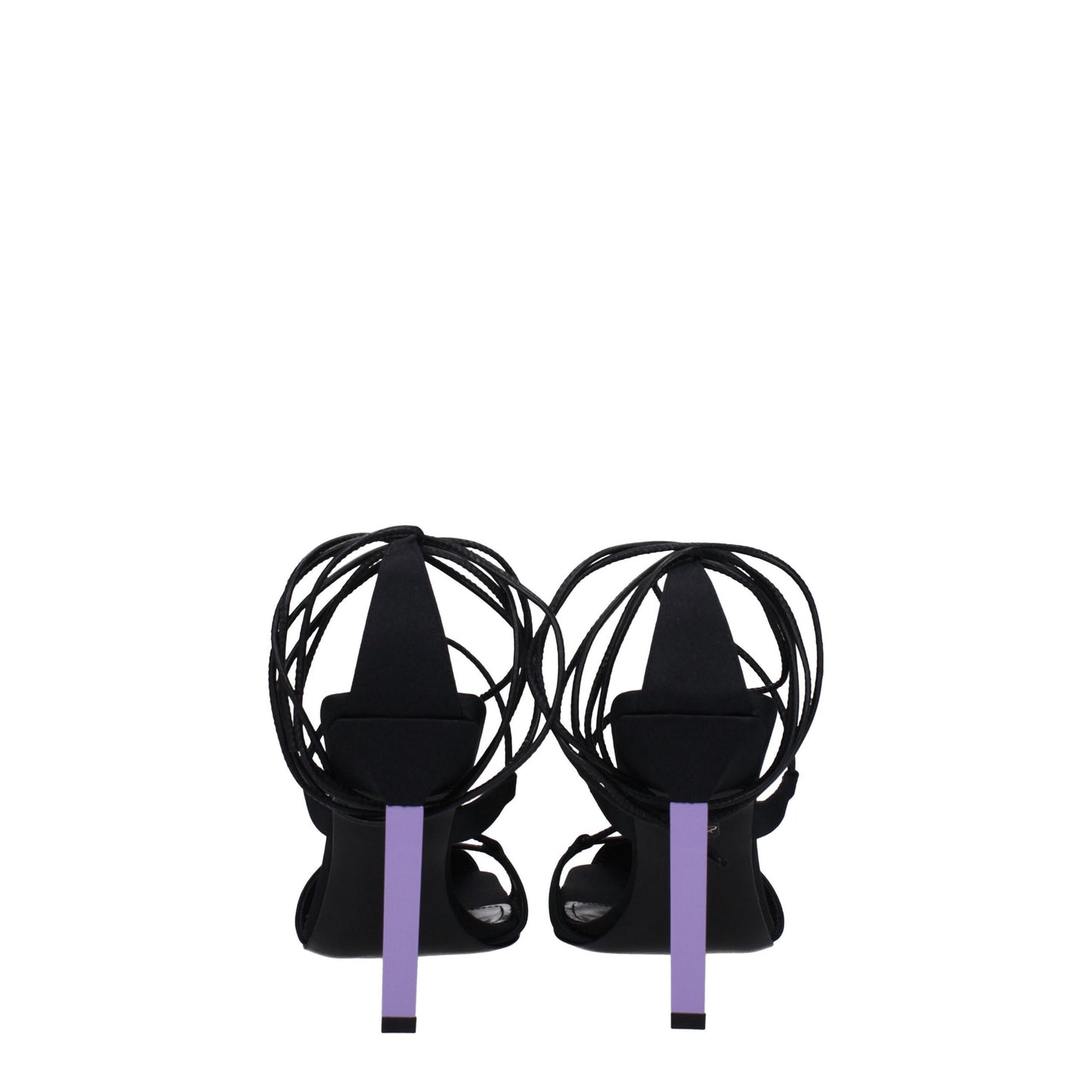 The Attico Black Fabric Sandal