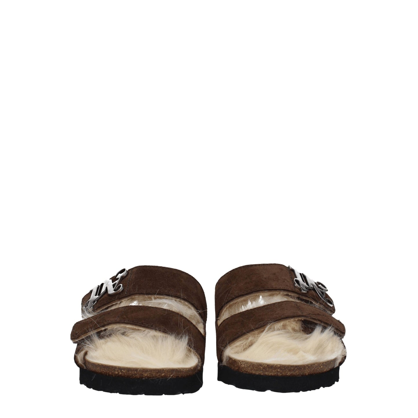 Palm Angels Brown Leather Slipper