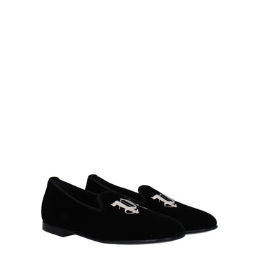 Palm Angels Black Velvet Loafer