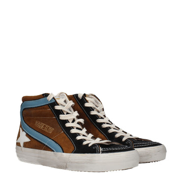 Golden Goose Brown Leather Sneakers