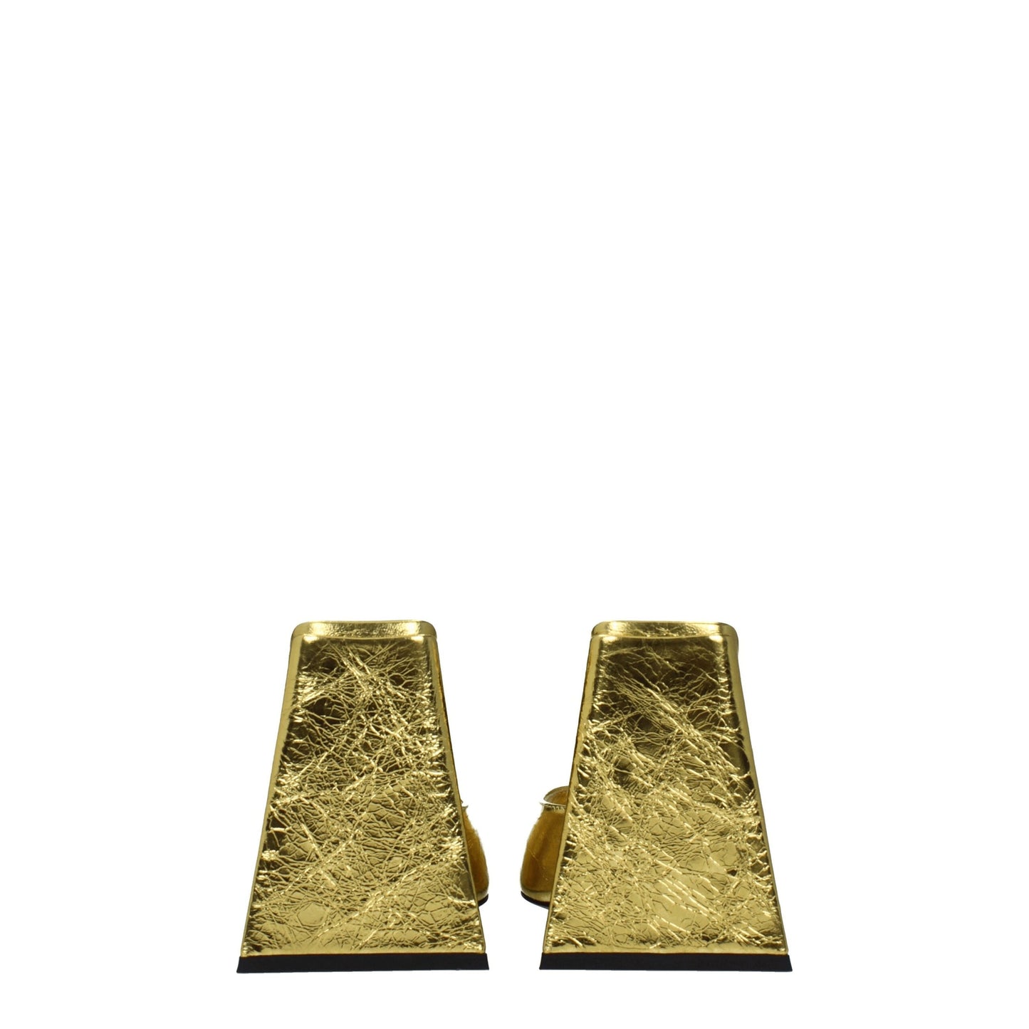 The Attico Gold Leather Sandal