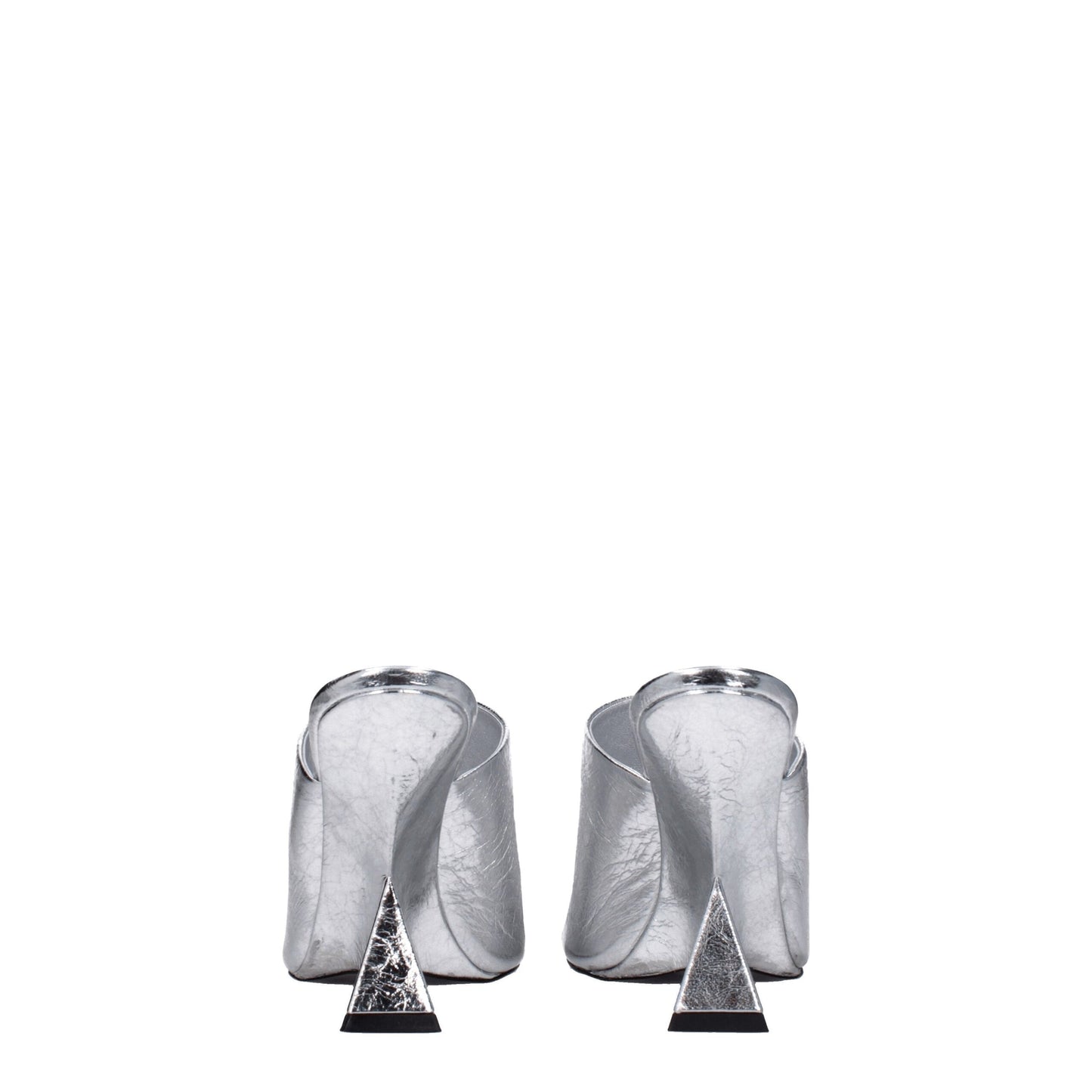 The Attico Gray Leather Sandal