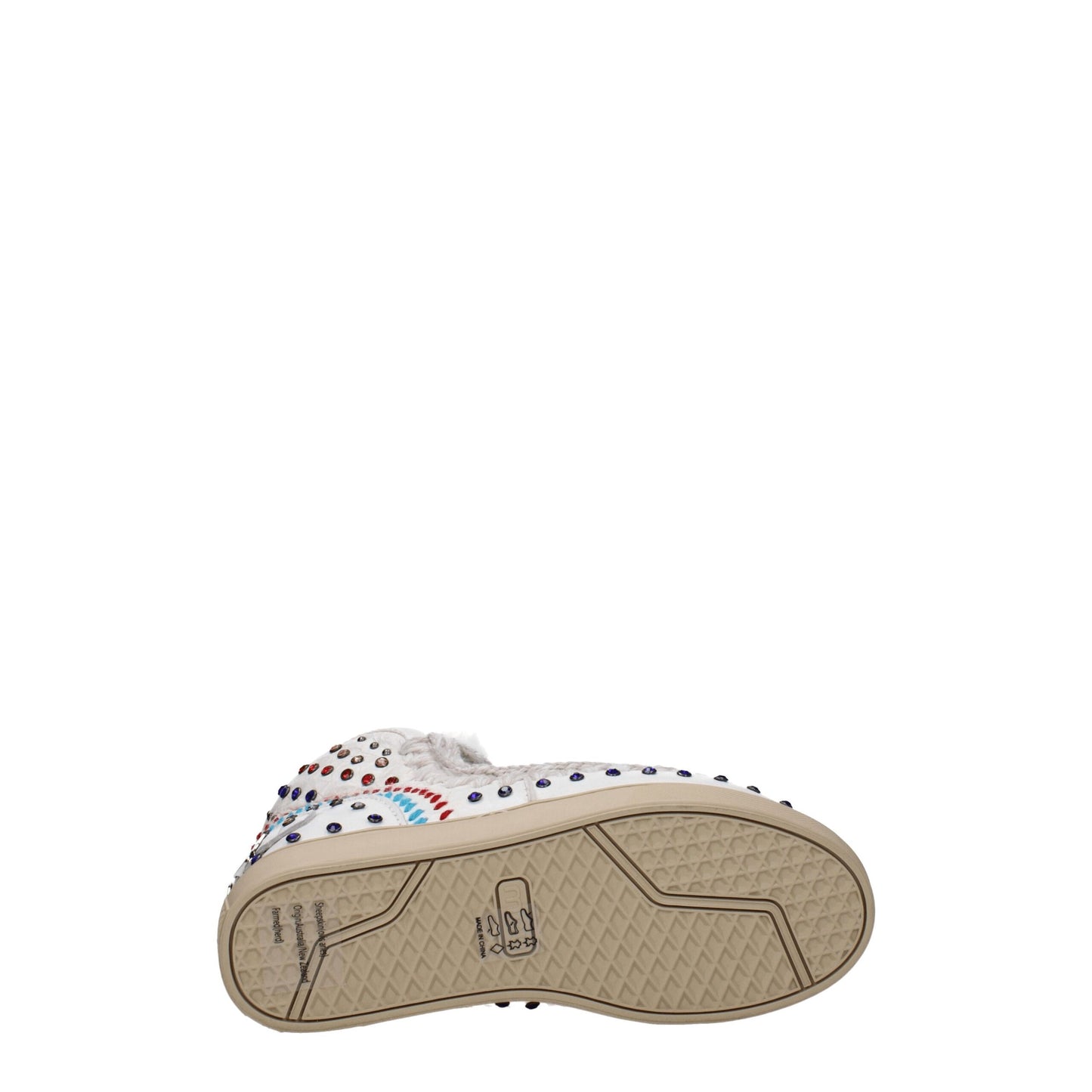 Mou White Leather Ankle