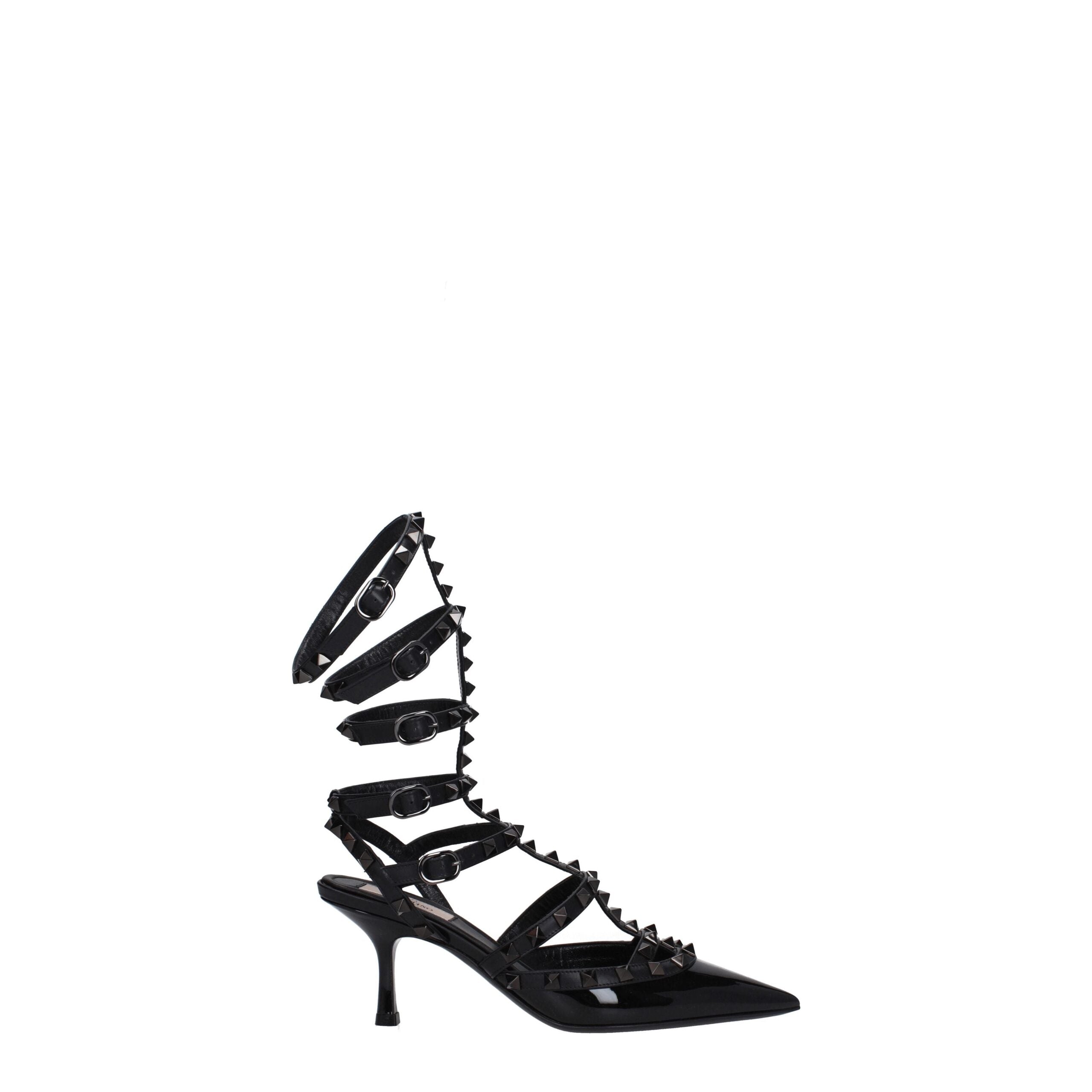 Valentino Garavani Black Leather Sandal