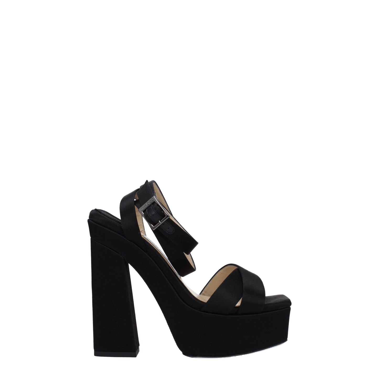 Jimmy Choo Black Satin Sandal
