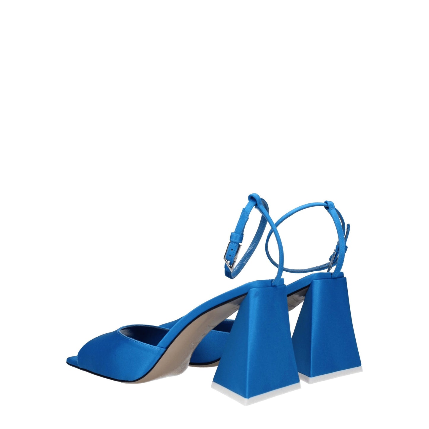 The Attico Blue Satin Sandal