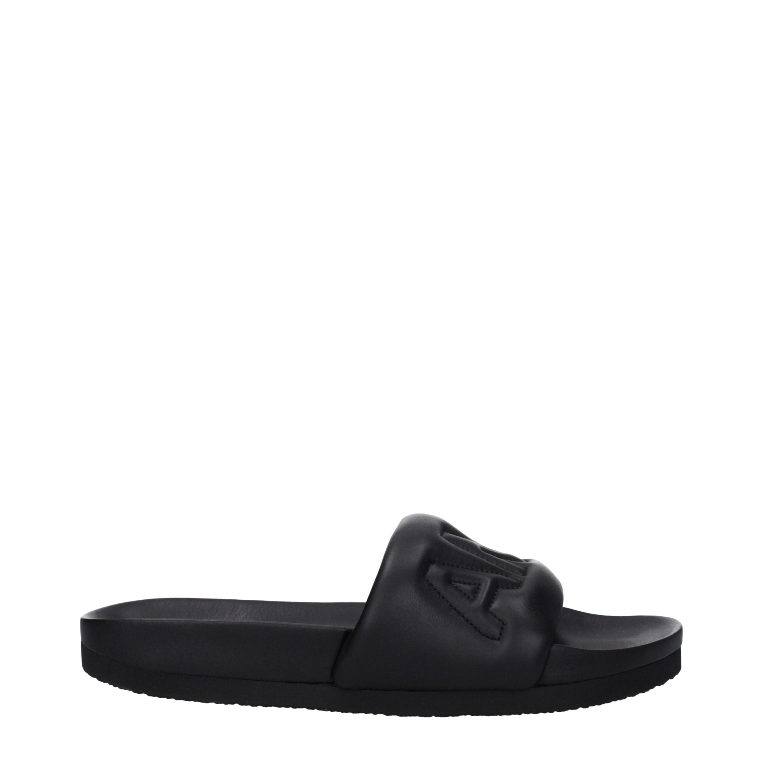 Ambush Black Leather Slipper