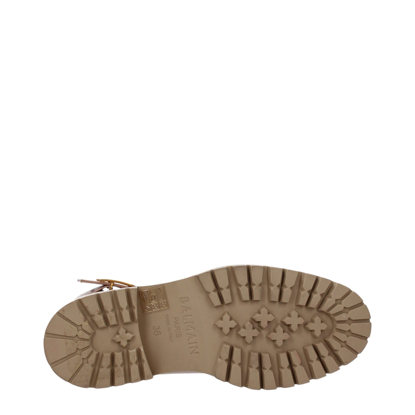 Balmain Beige Leather Ankle