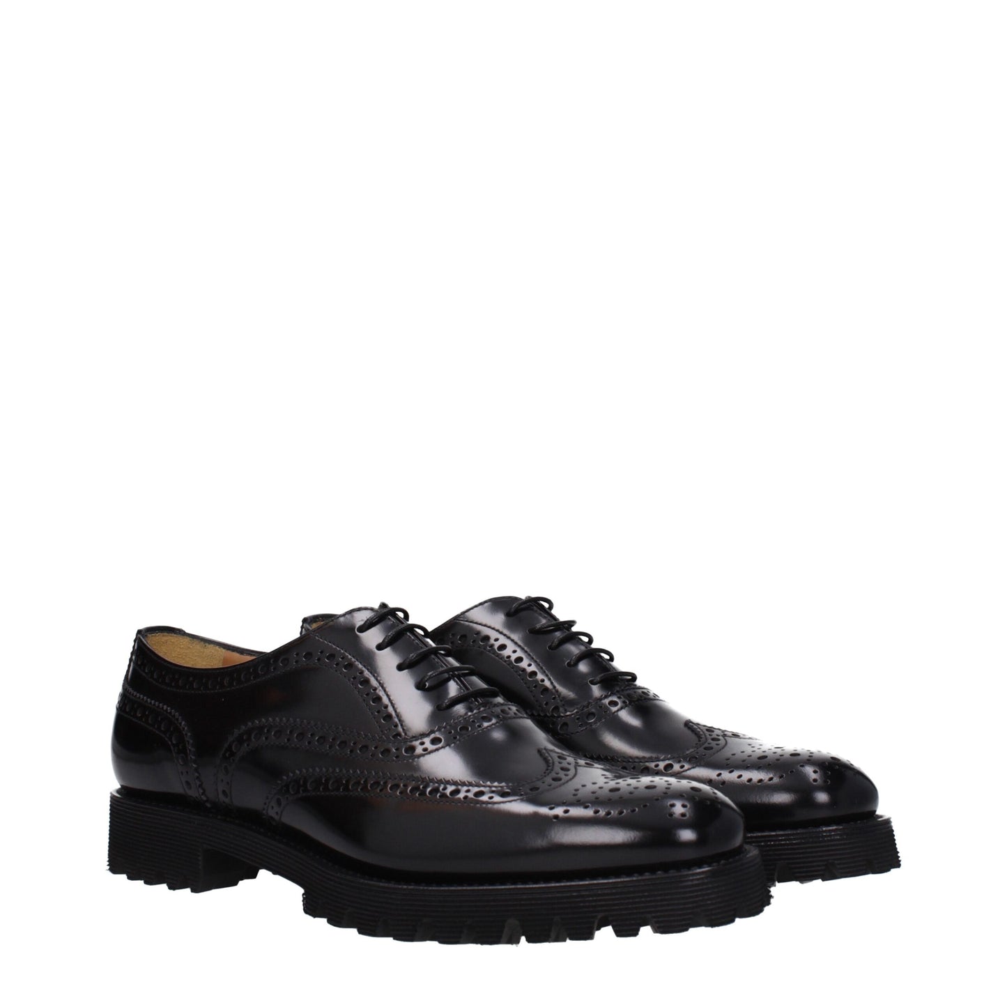 Church's Black Leather Oxfords And Derby