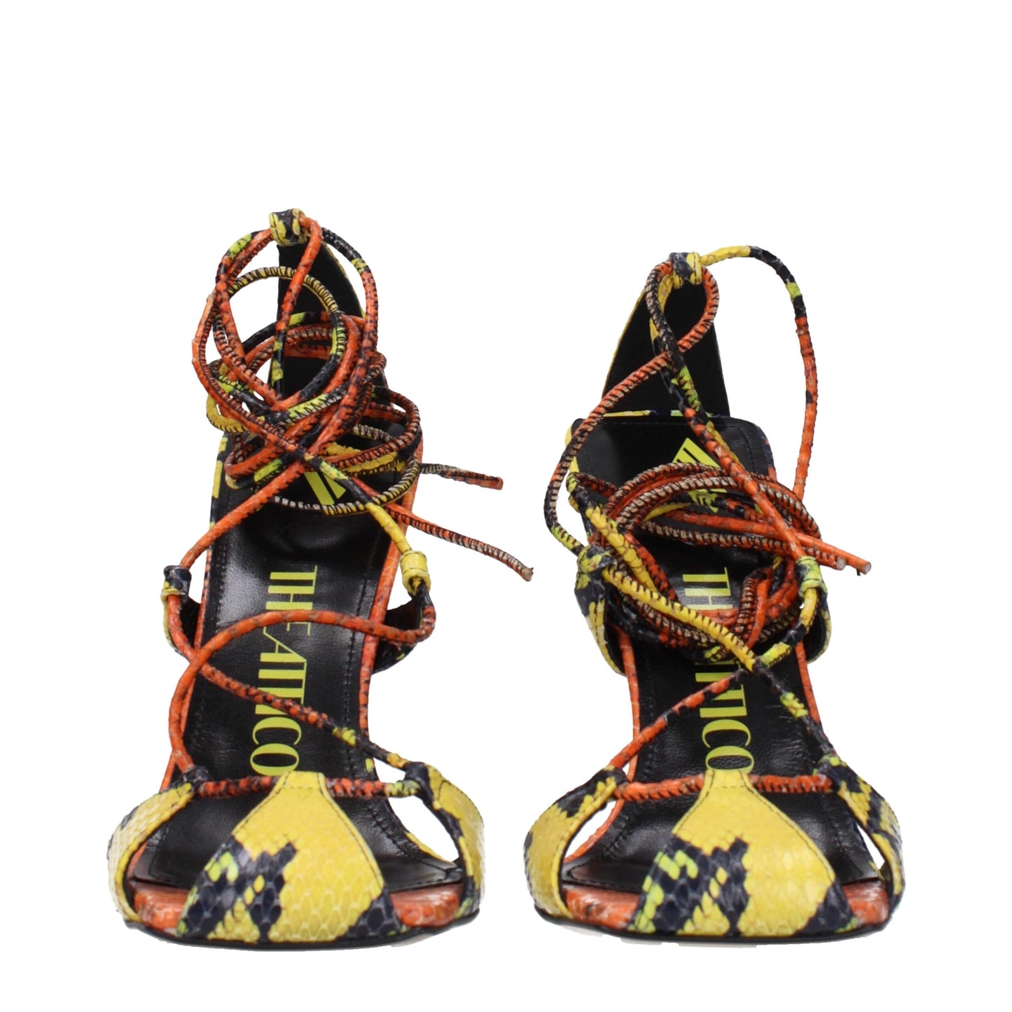 The Attico Orange Leather Sandal