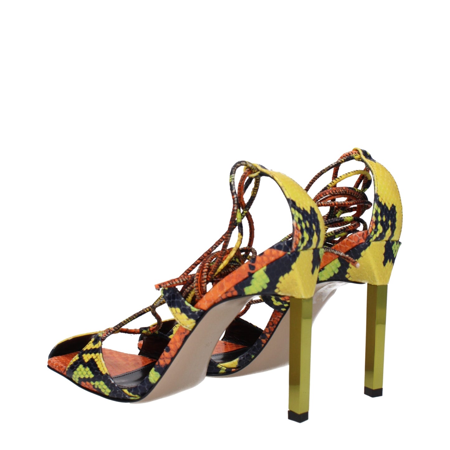 The Attico Orange Leather Sandal