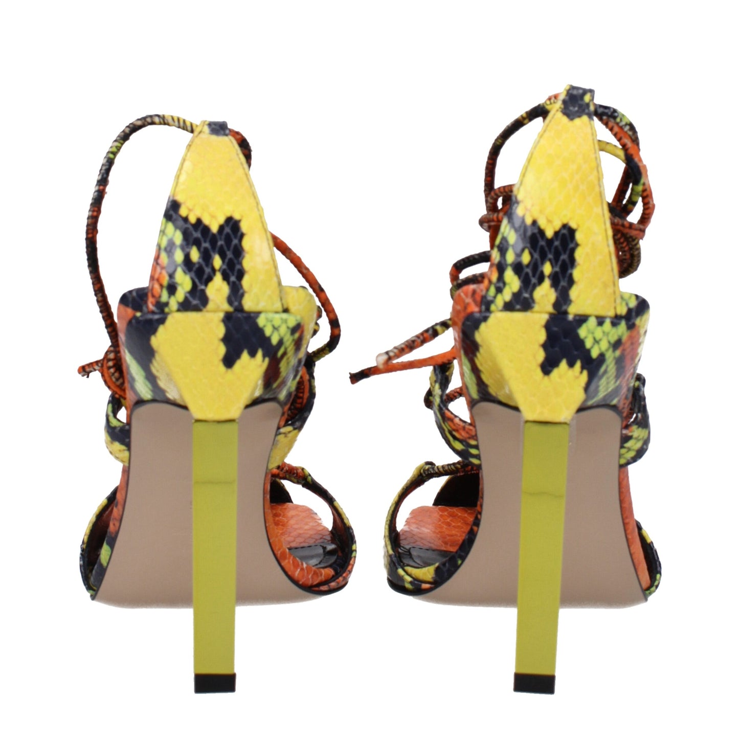 The Attico Orange Leather Sandal