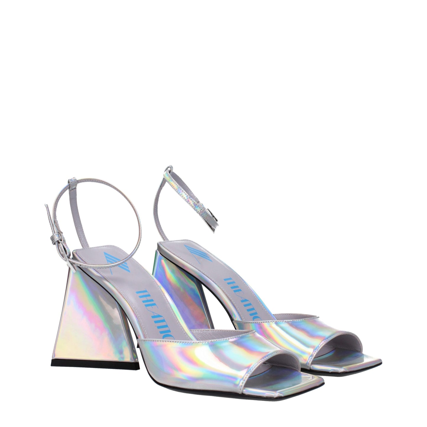 The Attico Gray Leather Sandal