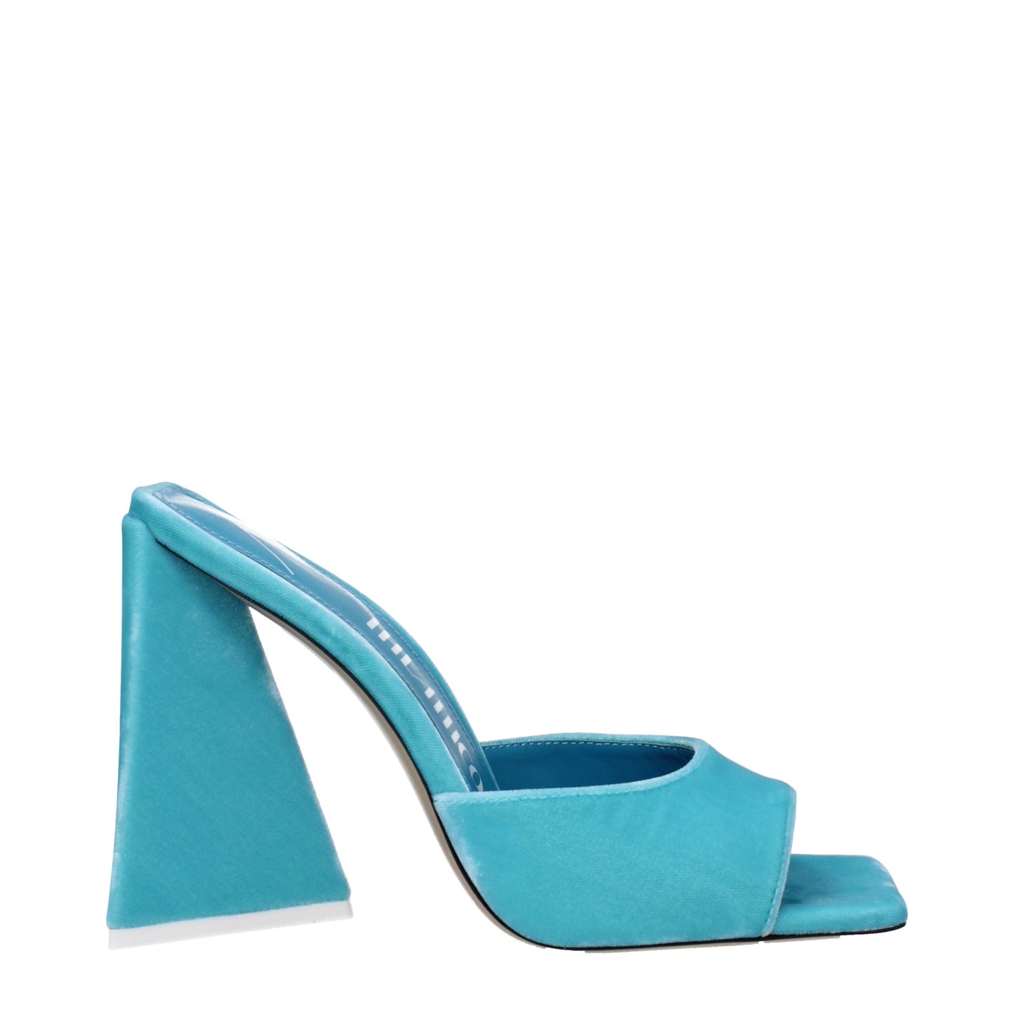The Attico Light Blue Velvet Sandal