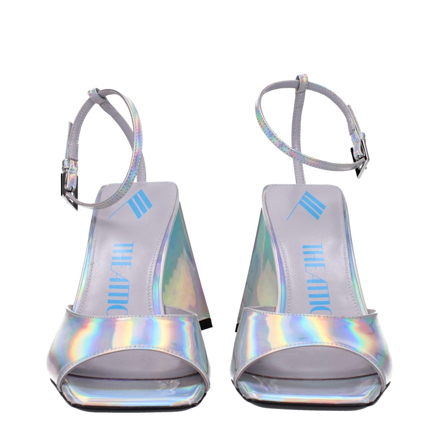 The Attico Gray Leather Sandal