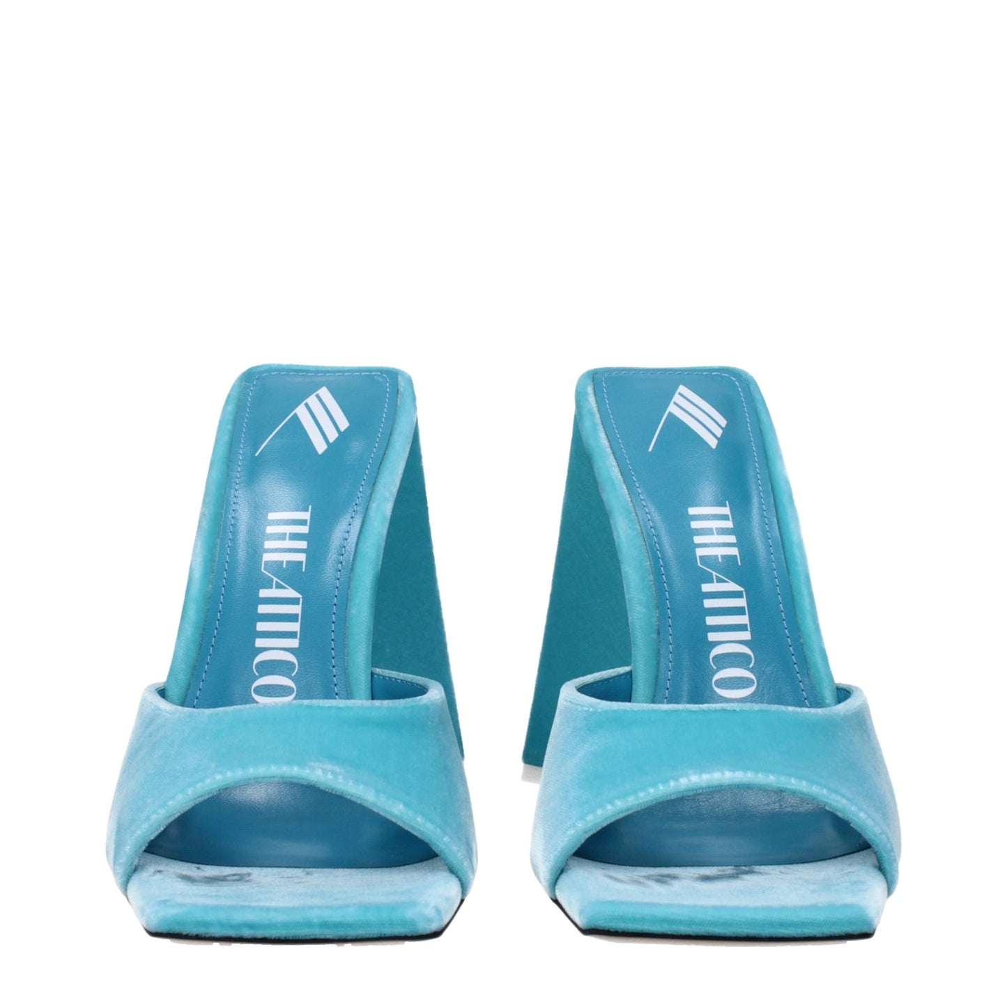 The Attico Light Blue Velvet Sandal