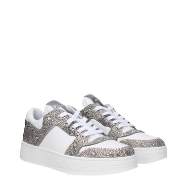 Jimmy Choo White Leather Sneakers