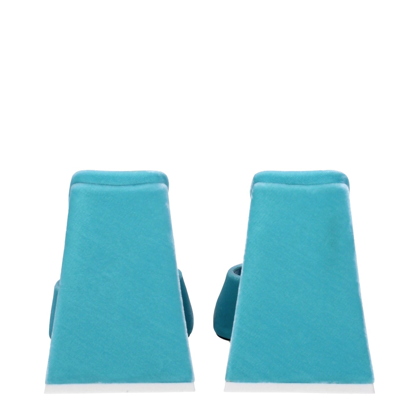 The Attico Light Blue Velvet Sandal