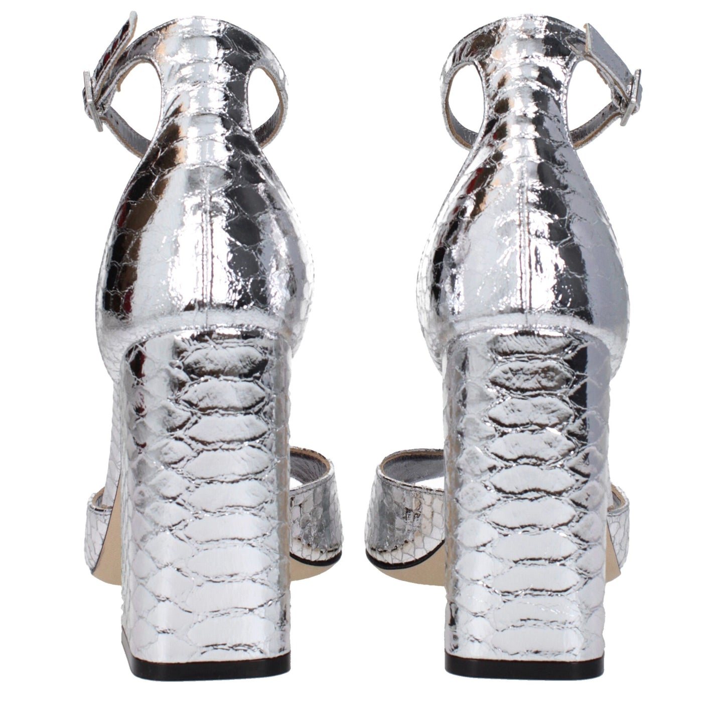 Paris Texas Gray Leather Sandal