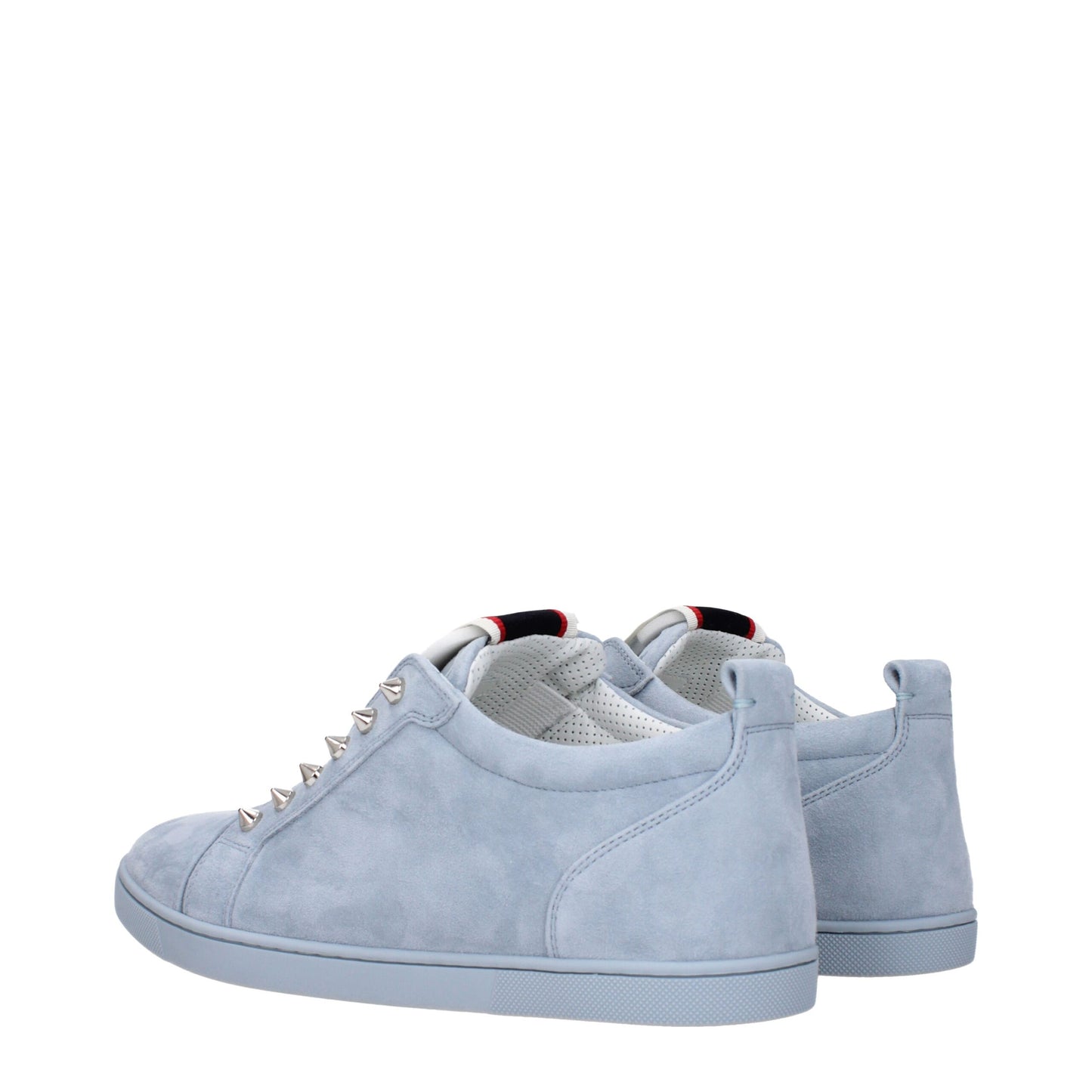 Christian Louboutin Blue Leather Slip-On Loafer