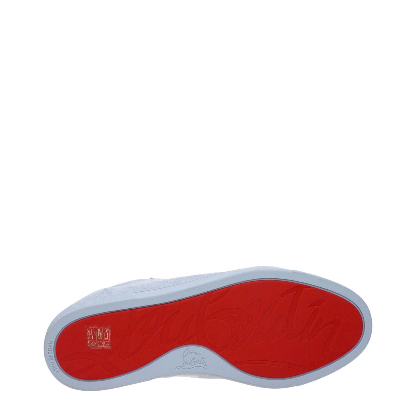 Christian Louboutin Blue Leather Slip-On Loafer