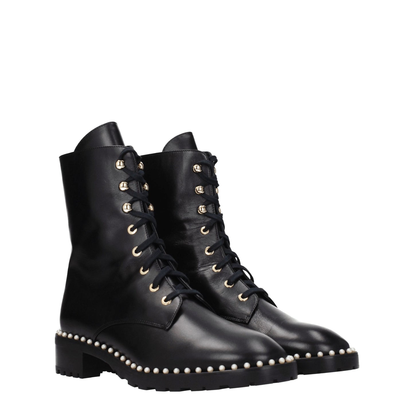 Stuart Weitzman Black Leather Ankle