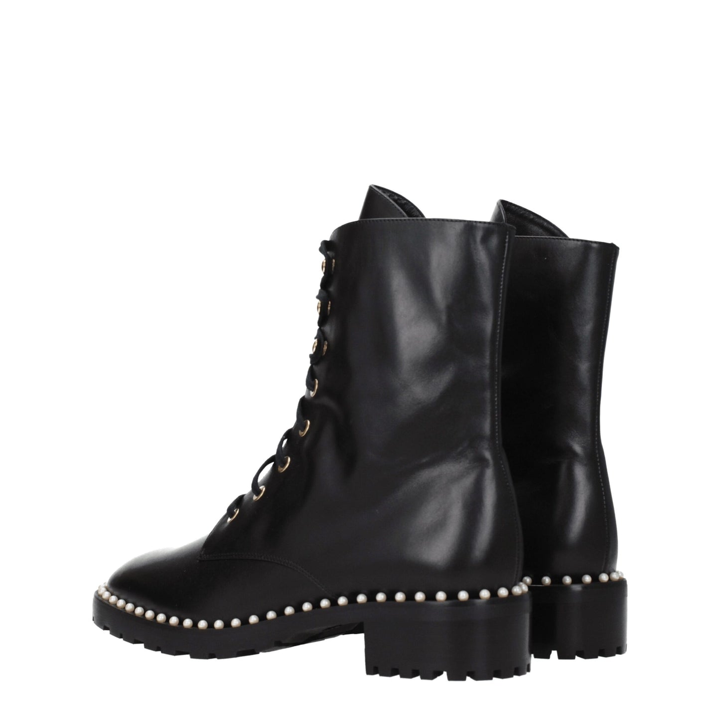 Stuart Weitzman Black Leather Ankle