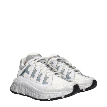 Versace White Fabric Sneakers