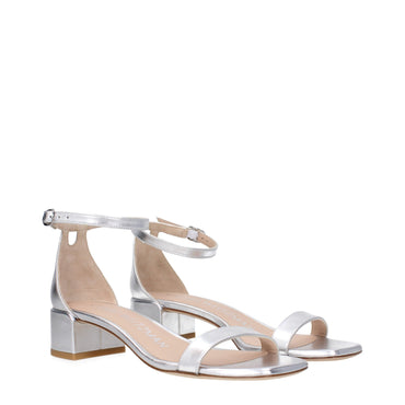 Stuart Weitzman Gray Leather Sandal