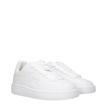 Burberry White Leather Sneakers