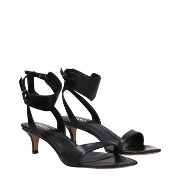 Isabel Marant Black Leather Sandal