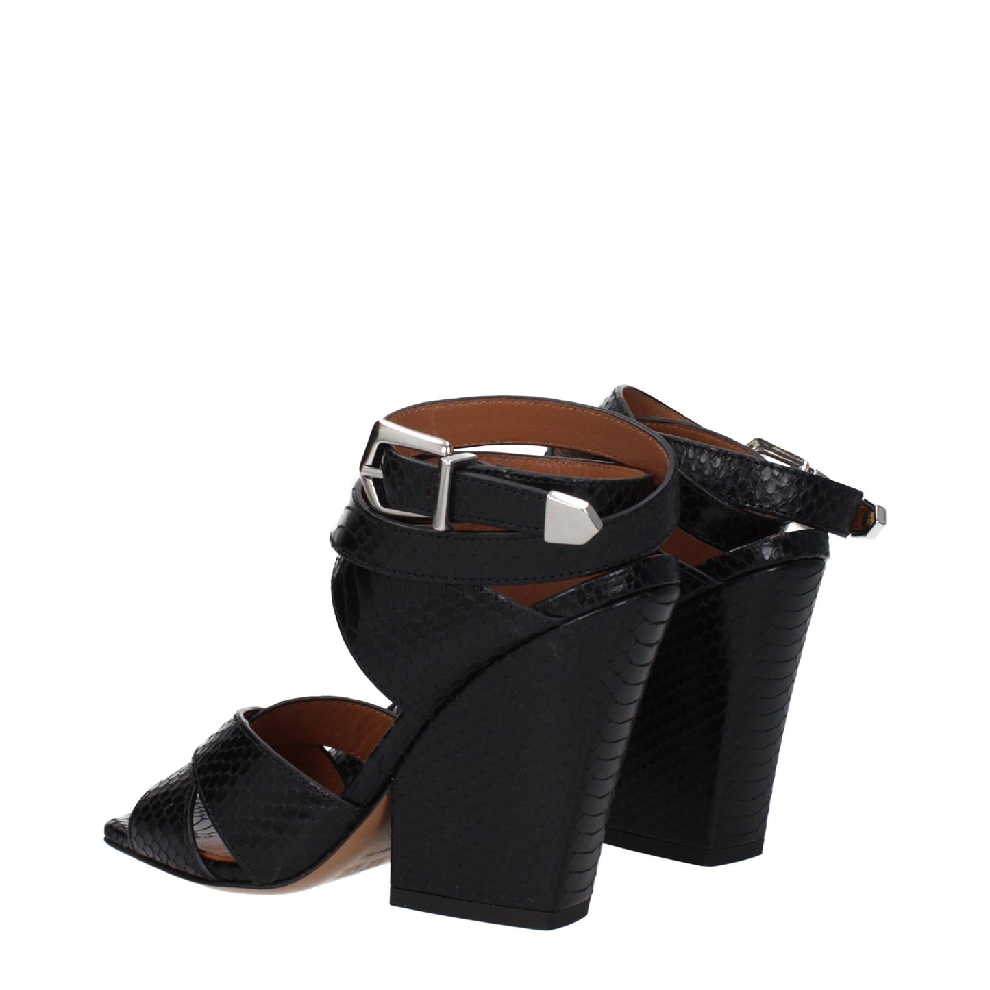 Paris Texas Black Leather Sandal