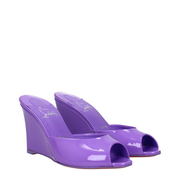 Christian Louboutin Purple Leather Wedge
