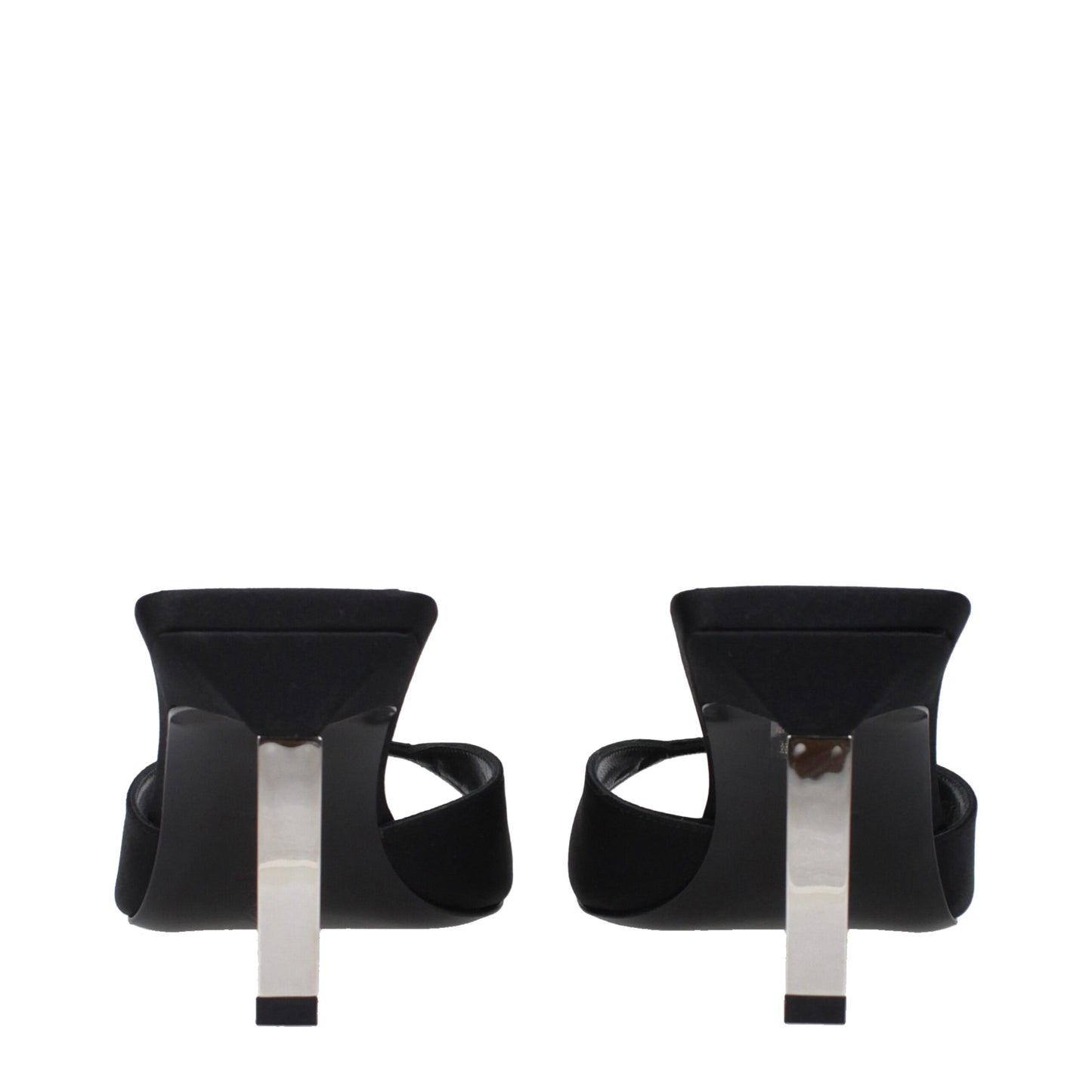 The Attico Black Satin Sandal
