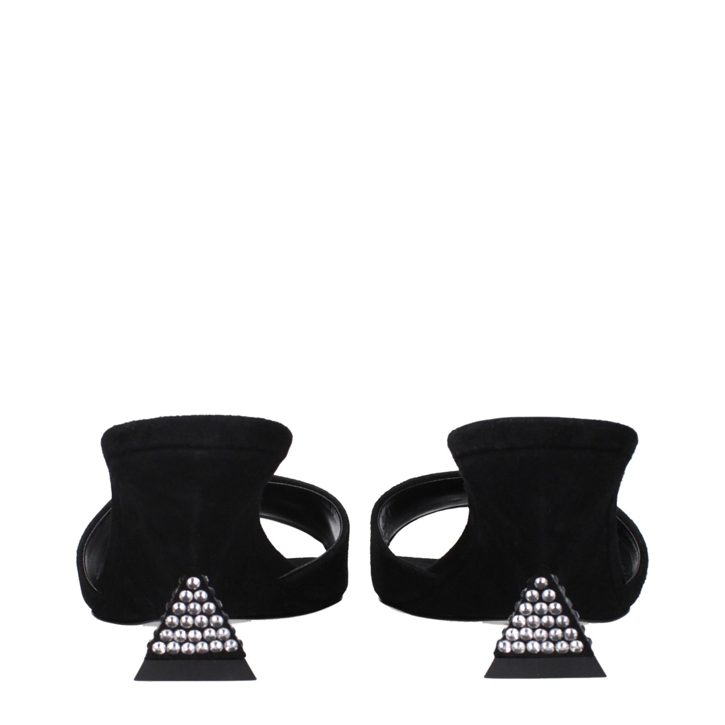 The Attico Black Leather Sandal