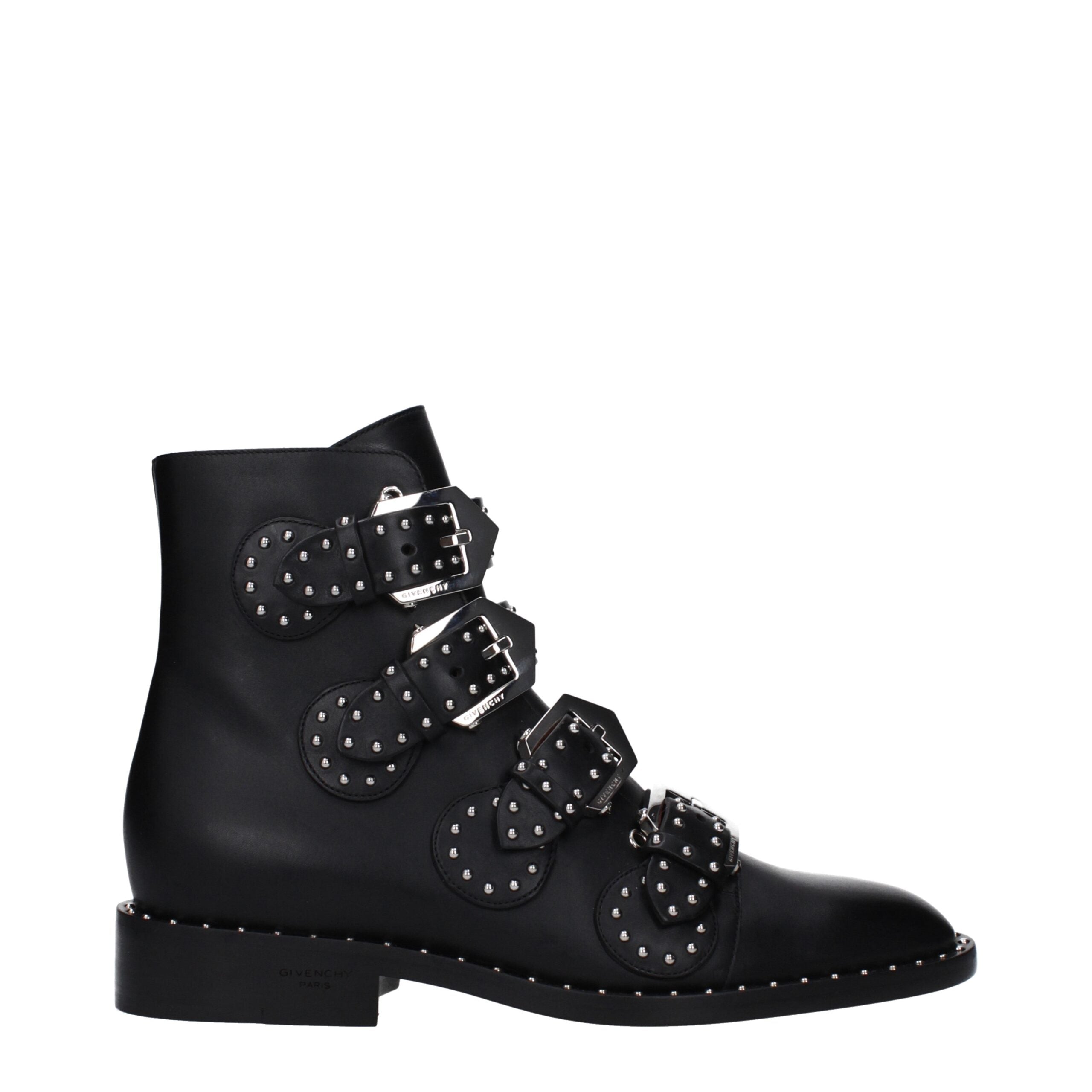 Givenchy Black Leather Ankle