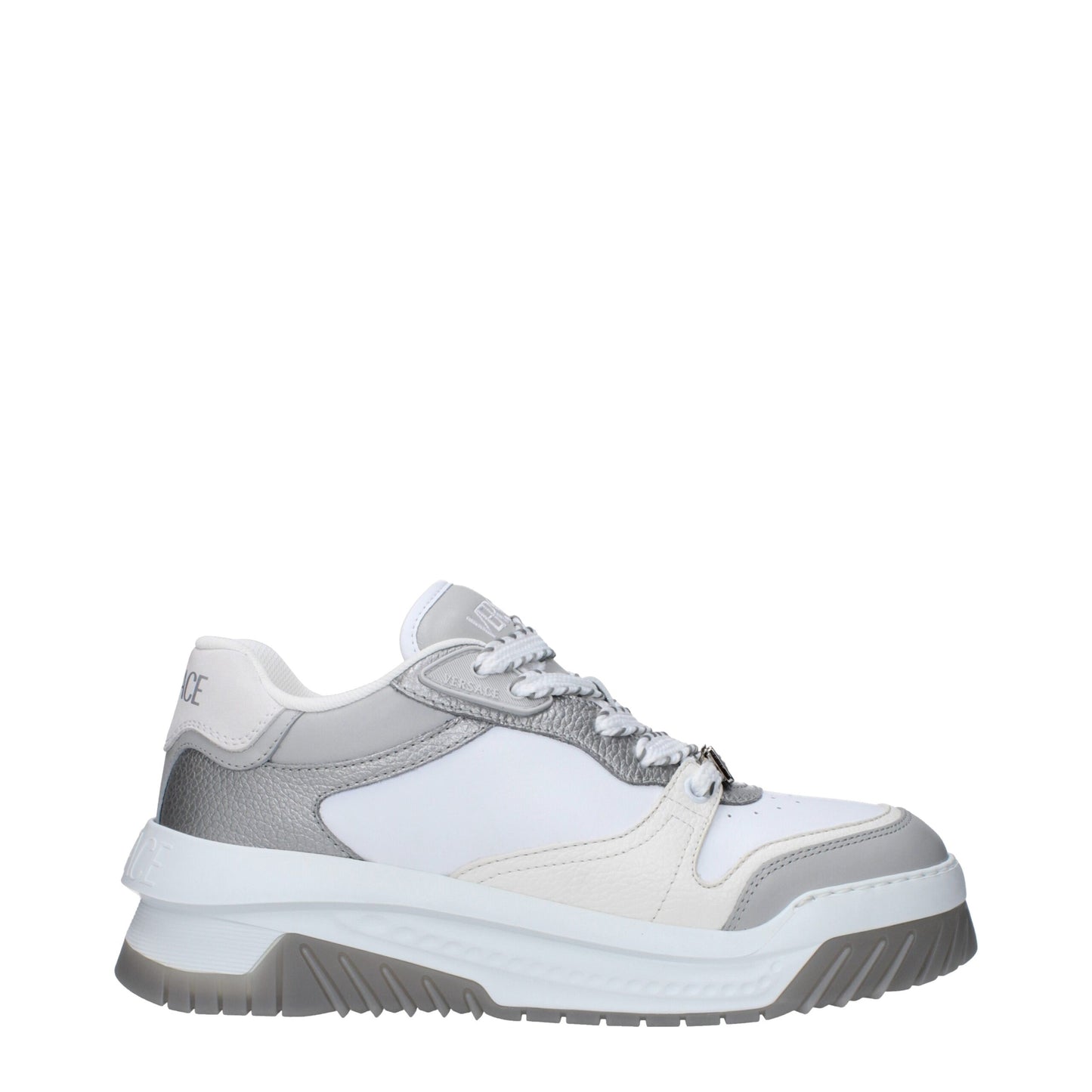 Versace White Leather Sneakers